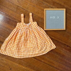 Janie and Jack Orange Gingham Dress